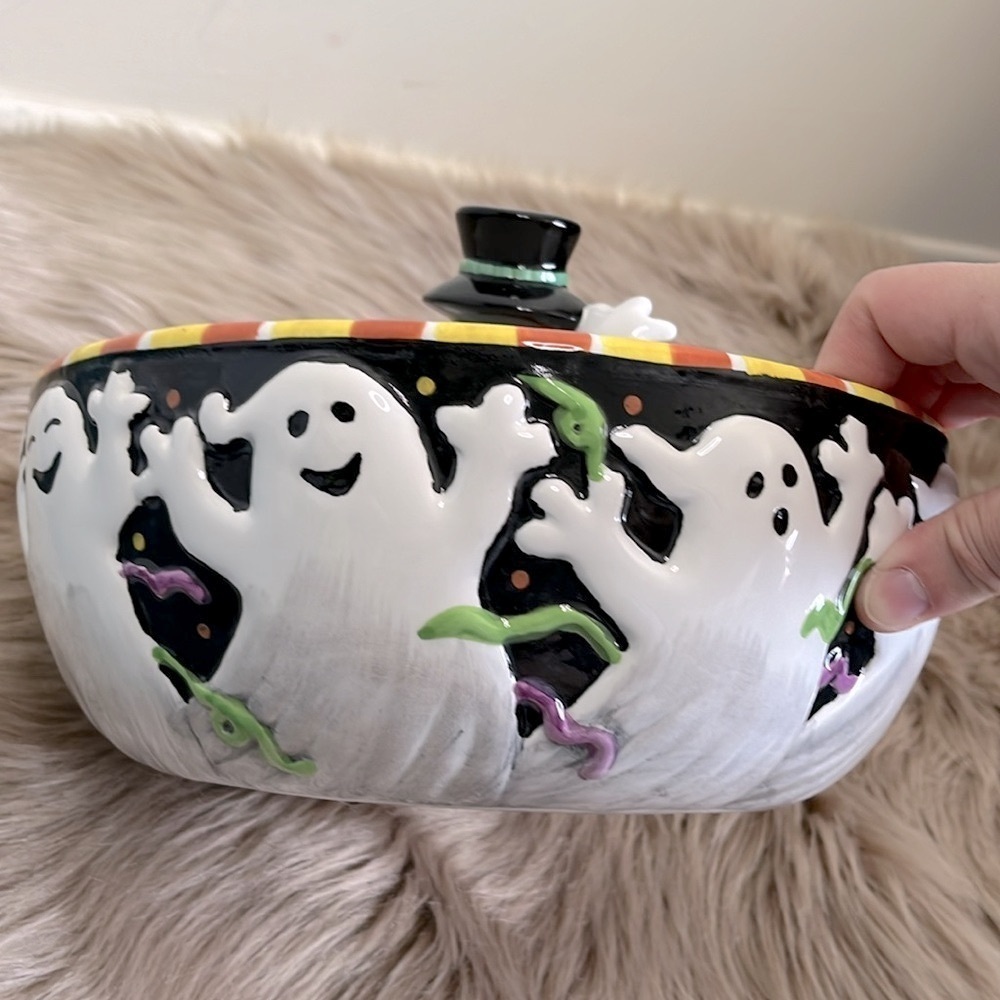 Halloween Ghost Ceramic Dish - Picture 5 of 8